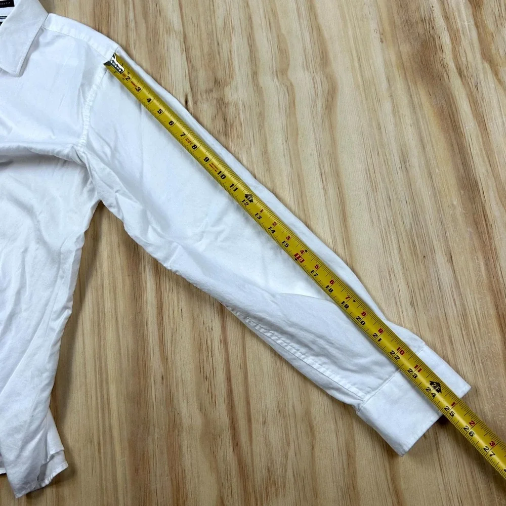 Banana Republic Shirt Mens Medium White 120s Supima Cotton Camden Fit Business
